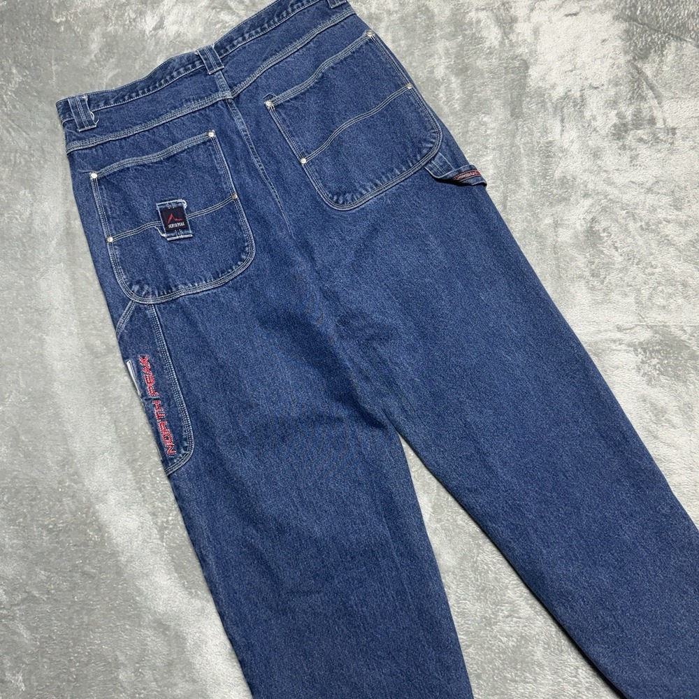 Vintage North Peak Jeans Mens 38x32 Carpenter‎ Pants Denim Baggy Skater Y2K 90s